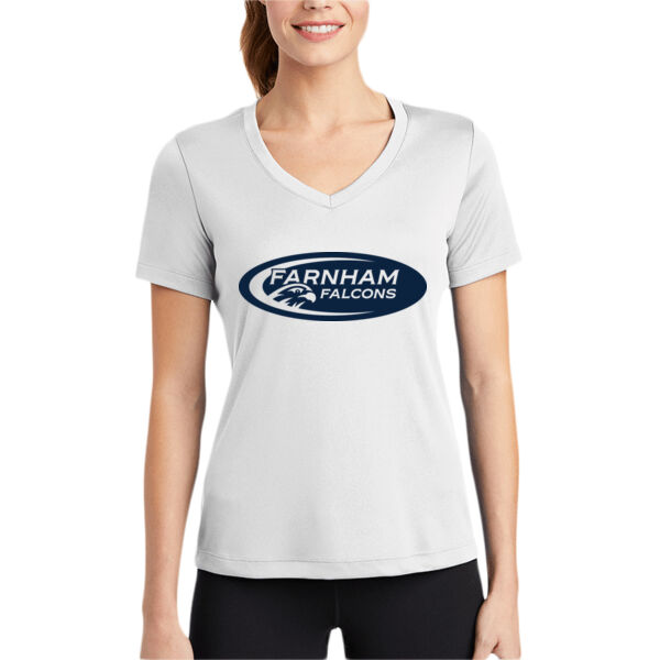 Farnham School Women's PosiCharge Competitor V Neck Tee Thumbnail