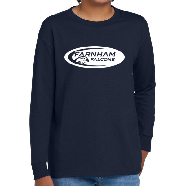 Farnham School Youth Heavy Cotton 100% Cotton Long Sleeve T Shirt Thumbnail